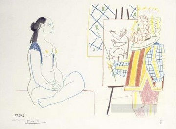 Pablo Picasso Painting - El artista y su modelo II 1958 Pablo Picasso